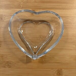 Vintage Waterford Crystal Heart Shaped Bowl Dish Trinket Candy Jewelry Snacks